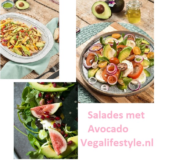vegan salades met avocado