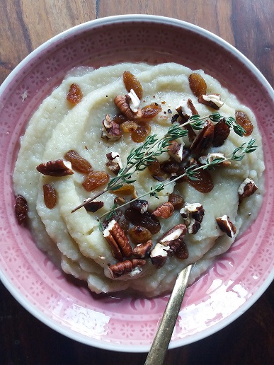 vegan Pastinaak-vanille soep.