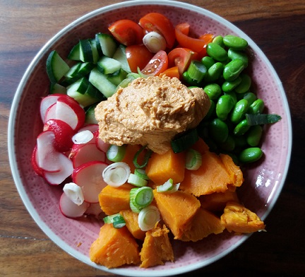 Buddha Bowl met zoete aardappek