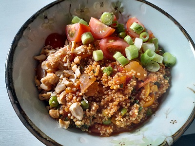 Eenpans quinoa een heerlijke vegan gerecht.