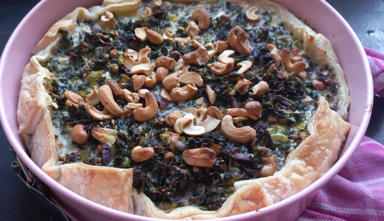 Vegan boerenkooltaart